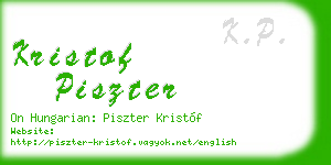 kristof piszter business card
